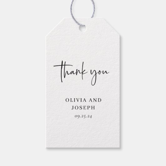 Eenvoudig modern en minimalistisch | Weddenschap Cadeaulabel (Voorkant)