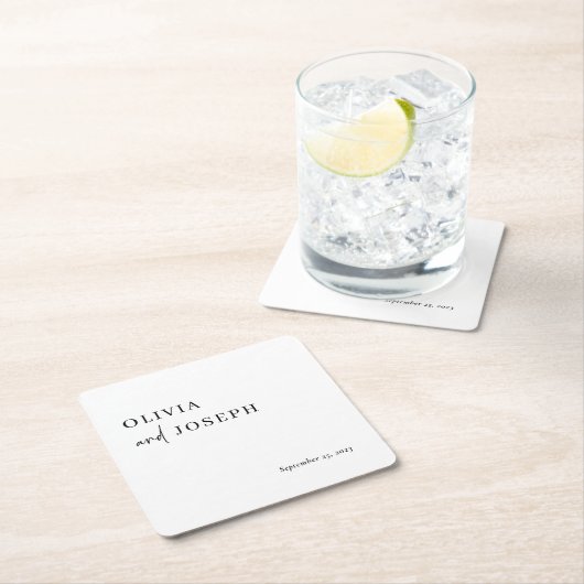 Eenvoudig modern en minimalistisch | Weddenschap Kartonnen Onderzetters (Insitu)