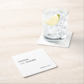 Eenvoudig modern en minimalistisch | Weddenschap Kartonnen Onderzetters (Insitu)