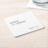 Eenvoudig modern en minimalistisch | Weddenschap Kartonnen Onderzetters (Schuin)
