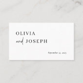 Eenvoudig modern en minimalistisch | Weddenschap Plaatskaartje (Achterkant)