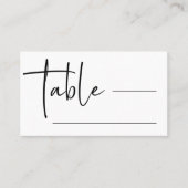 Eenvoudig modern en minimalistisch | Weddenschap Plaatskaartje (Voorkant)