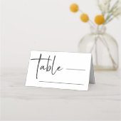 Eenvoudig modern en minimalistisch | Weddenschap Plaatskaartje (Voorkant)