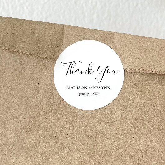 Eenvoudig modern en minimalistisch | Weddenschap Ronde Sticker