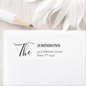 Eenvoudig modern en minimalistisch | Zwart-wit Etiket (Insitu)