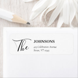 Eenvoudig modern en minimalistisch | Zwart-wit Etiket