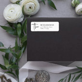 Eenvoudig modern en minimalistisch | Zwart-wit Etiket