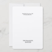 Eenvoudig, Modern en Schoon sparen de Uitnodiging  (Achterkant)