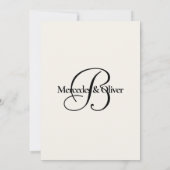 Eenvoudig modern en stijlvol met Initiaal bruiloft Kaart (Achterkant)