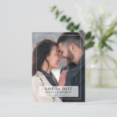 Eenvoudig, modern en stijlvol | Save the date Briefkaart (Staand voorkant)