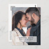 Eenvoudig, modern en stijlvol | Save the date Briefkaart (Voorkant / Achterkant)