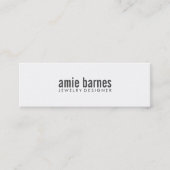 Eenvoudig Modern en Vet Zwart-wit Mini Visitekaartje (Voorkant)