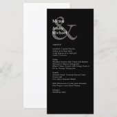 Eenvoudig modern en wit Zwart menu (Voorkant / Achterkant)
