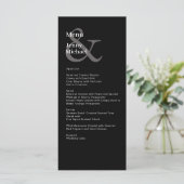 Eenvoudig modern en wit Zwart menu (Staand voorkant)