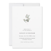 Eenvoudig modern Eucalyptus Weddenschap