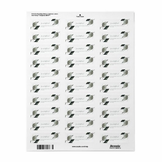 Eenvoudig modern Eucalyptussretouradres Etiket (Full Sheet)