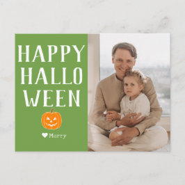 Eenvoudig Modern Familie Gelukkig Halloween Foto N Feestdagenkaart