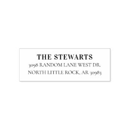 Eenvoudig modern familie retour adres zelfinktende stempel