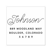 Eenvoudig Modern Familienaam Retouradres Zelfinktende Stempel (Design)