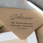 Eenvoudig Modern Familienaam Retouradres Zelfinktende Stempel