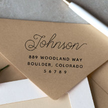 Eenvoudig Modern Familienaam Retouradres