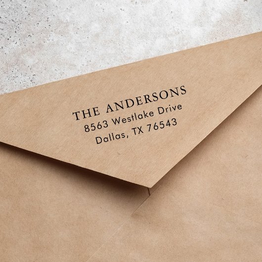 Eenvoudig Modern Familienaam Retouradres Zelfinktende Stempel