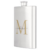 Eenvoudig Modern Faux Gold Monogram Girly Script N Flacon (Links)