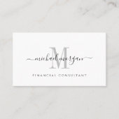 Eenvoudig Modern Financieel Advies Script Zakelijk Visitekaartje (Voorkant)