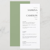 Eenvoudig Modern Flat Menu Kaart (Voorkant / Achterkant)