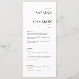 Eenvoudig Modern Flat Menu Kaart