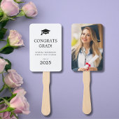 Eenvoudig Modern Foto Afstudeerder Pet Afstuderen Handwaaier