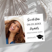 Eenvoudig modern foto Afstuderen Save The Date