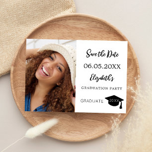 Eenvoudig modern foto Afstuderen Save The Date