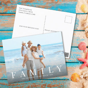 Eenvoudig Modern Foto Familie Minimalistisch Aange Briefkaart