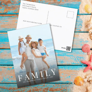 Eenvoudig Modern Foto Familie Minimalistisch Aange Briefkaart