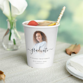 Eenvoudig Modern Fotobedekking Script 2024 Afstude Papieren Bekers