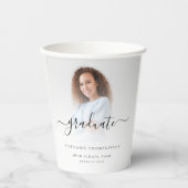 Eenvoudig Modern Fotobedekking Script 2024 Afstude Papieren Bekers (Voorkant)