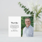 Eenvoudig modern fotobudget begrafenis bedankt kaa (Staand voorkant)