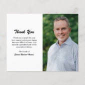 Eenvoudig modern fotobudget begrafenis bedankt kaa (Voorkant)