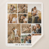 Eenvoudig modern fotocollage, aantrekkelijk sherpa deken (Voorkant)