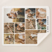 Eenvoudig modern fotocollage, aantrekkelijk sherpa deken (Voorkant (horizontaal))