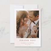Eenvoudig modern fotohuwelijk bedankkaart (Voorkant)
