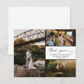 Eenvoudig modern fotohuwelijk bedankt (Voorkant / Achterkant)