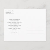Eenvoudig modern fotohuwelijk bedankt briefkaart (Achterkant)