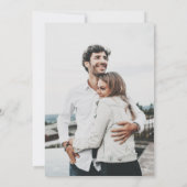 Eenvoudig modern fotohuwelijk kaart (Achterkant)