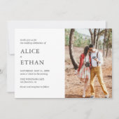 Eenvoudig modern fotohuwelijk kaart (Voorkant)