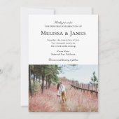 Eenvoudig modern fotohuwelijk kaart (Voorkant)