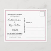 Eenvoudig modern fotohuwelijk sparen de datum aankondigingskaart (Achterkant)