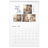 Eenvoudig modern fotoontwerp kalender (Feb 2027)