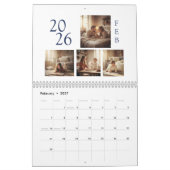 Eenvoudig modern fotoontwerp kalender (Feb 2027)